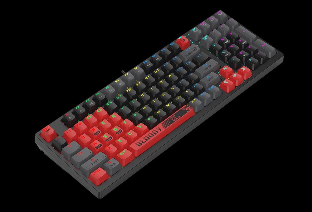 Klávesnice A4Tech Bloody S98 Sports, 80%, Red Switch, USB, CZ/SK layout černá Klávesnice A4Tech Bloody S98 Sports, 80%, Red Switch, USB, CZ/SK layout černá
