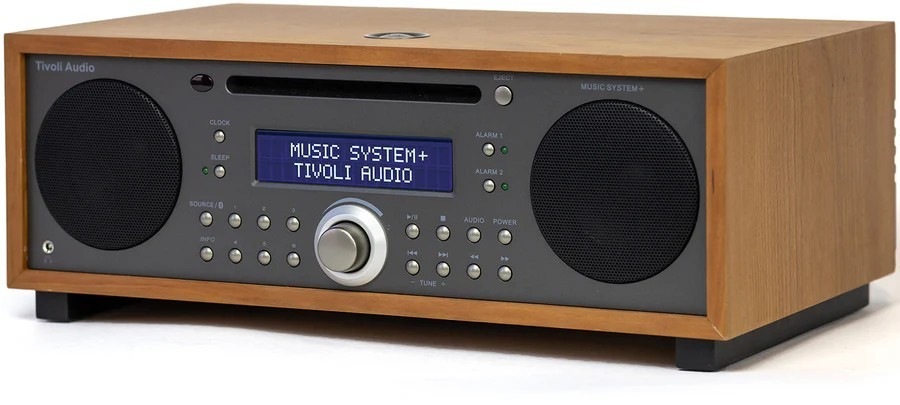 Mikrosystém Tivoli Audio Music System+ hnědý Mikrosystém Tivoli Audio Music Systém Plus MSYP-TPE, DAB+ plná konektivita je zajištěna přes Bluetooth