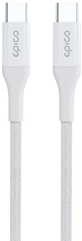 Kabel Epico USB-C/USB-C, PD 100 W, 0,3 m - bílý