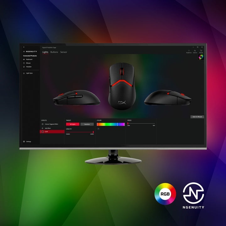 Myš HyperX Pulsefire Saga černá HyperX Pulsefire Saga
