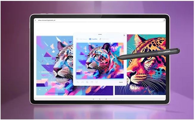 Dotykový tablet Lenovo Yoga Tab 12 GB / 256 GB + dotykové pero šedý Detail displeje tabletu Lenovo Yoga Tab