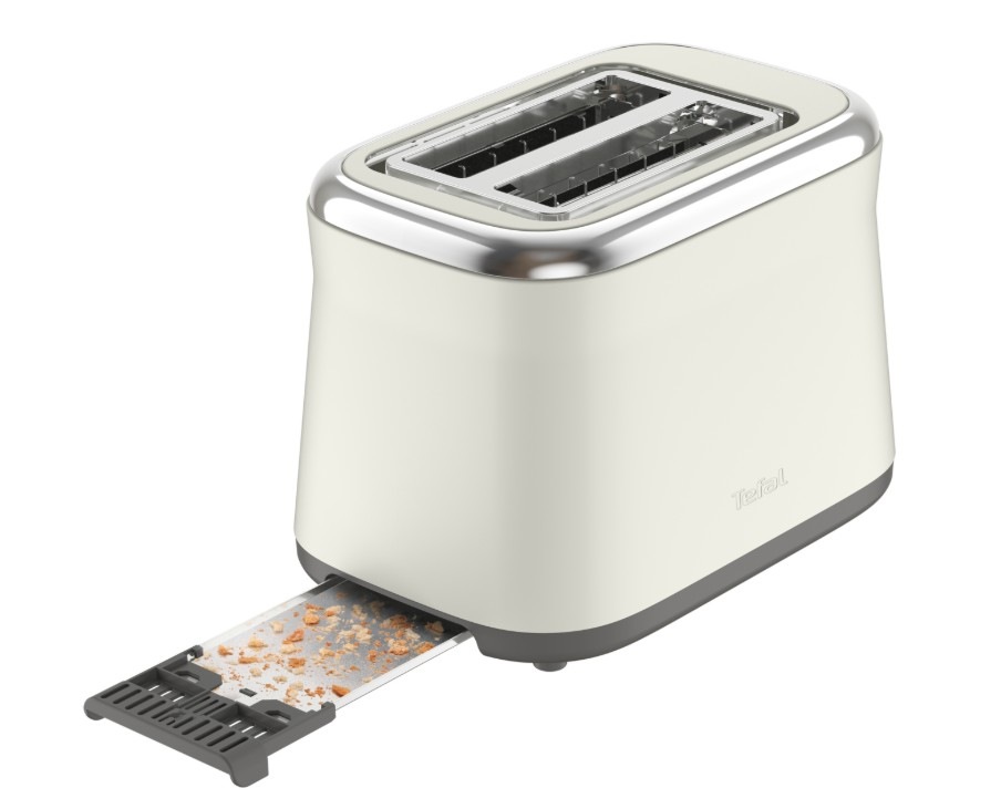 Topinkovač Tefal Retro Collection TT720AE0 krémový Topinkovač a výsuvná přihrádka na drobky