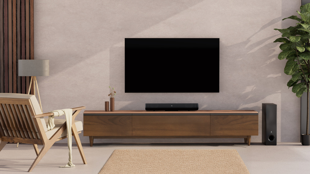 Soundbar Creative Stage Pro černý Bezdrátový subwoofer u soundbaru Creative Stage Pro posiluje dunivé basové hloubky