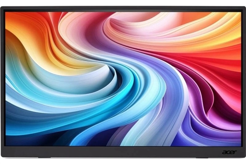 Zapnutý přenosný monitor Acer PM161QJ2bmiuux