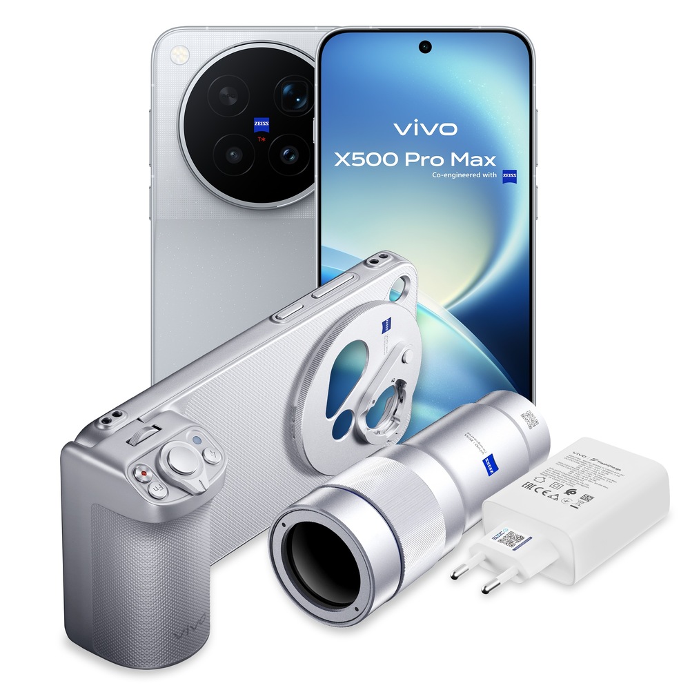 Mobilní telefon vivo X500 Pro Max 5G 12 GB / 512 GB Photographer Kit šedý