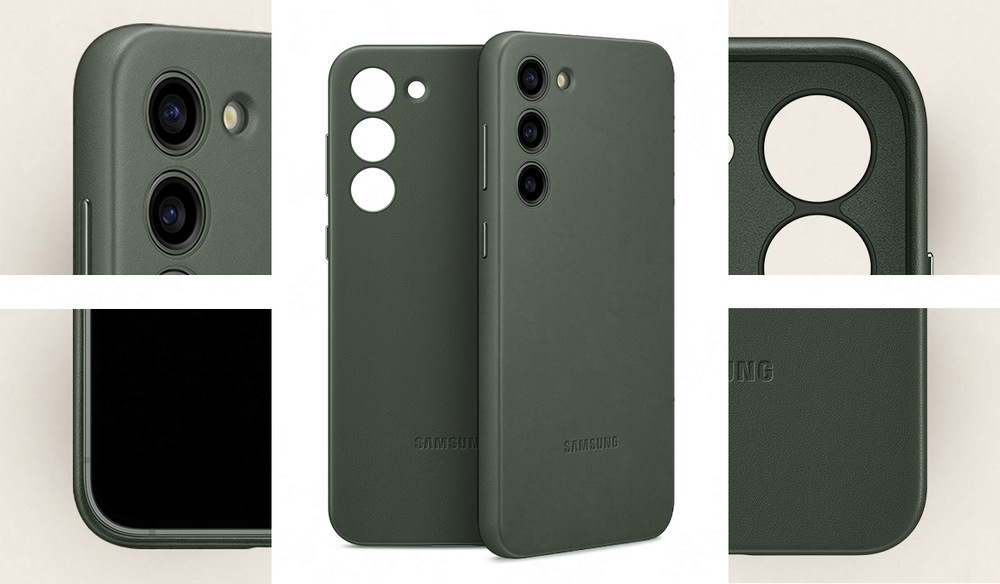 Kryt na mobil Samsung Leather na Galaxy S23 černý Samsung Leather Cover kryt na Galaxy S23