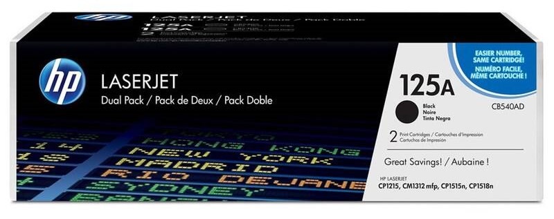 Toner HP 125A, 2x 2 200 stran, 2-pack černý
