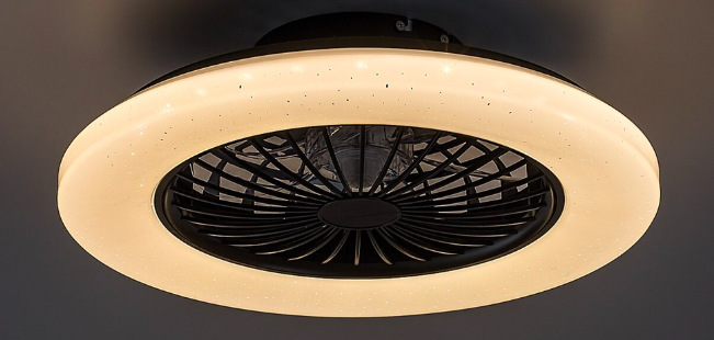 Stropní svítidlo Rabalux Dalfon2, s ventilátorem - černé