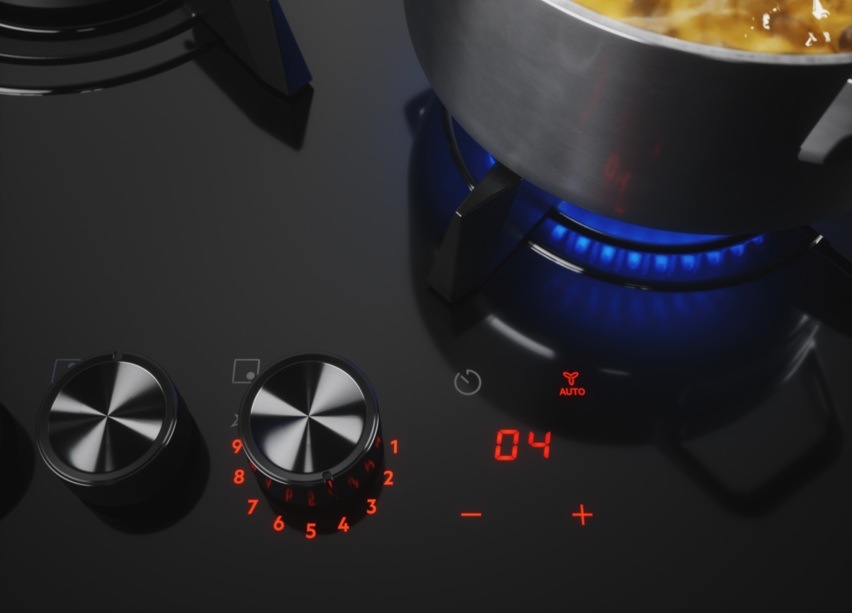 Plynová varná deska AEG Mastery HKB75453NB černá