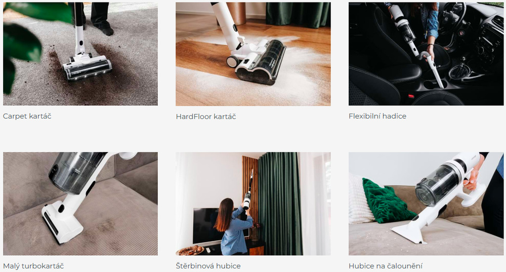 Příslušenství vysavače Concept VP6125 pro podlahy, čalounění i interiér auta