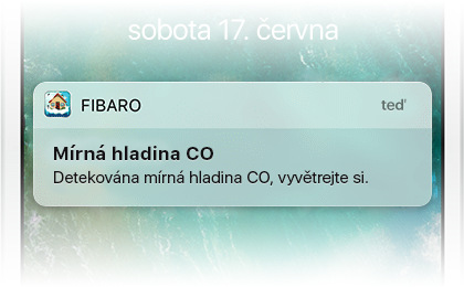 Detektor oxidu uhelnatého Fibaro bateriový, Z-Wave Plus Detektor oxidu uhelnatého Fibaro bateriový, Z-Wave Plus