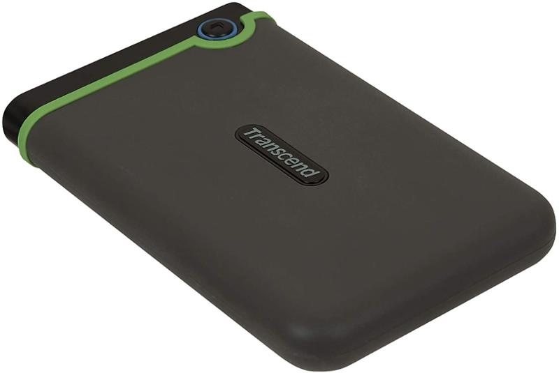 Externí pevný disk 2,5" Transcend StoreJet 25M3S 2TB, USB 3.0 (3.1 Gen 1) šedý/zelený