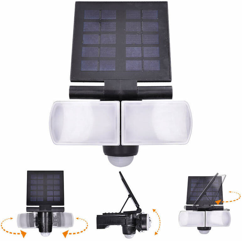 Nástěnné svítidlo Solight solární se senzorem, 8W, 600lm, Li-Ion černé Nástěnné svítidlo Solight solární se senzorem, 8W, 600lm, Li-Ion černé