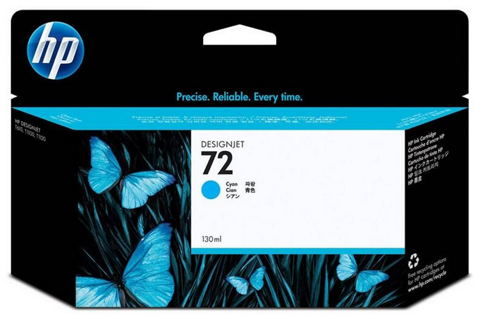 Inkoustová náplň HP 72, 130 ml azurová HP 72, 130 ml - azurová (C9371A)