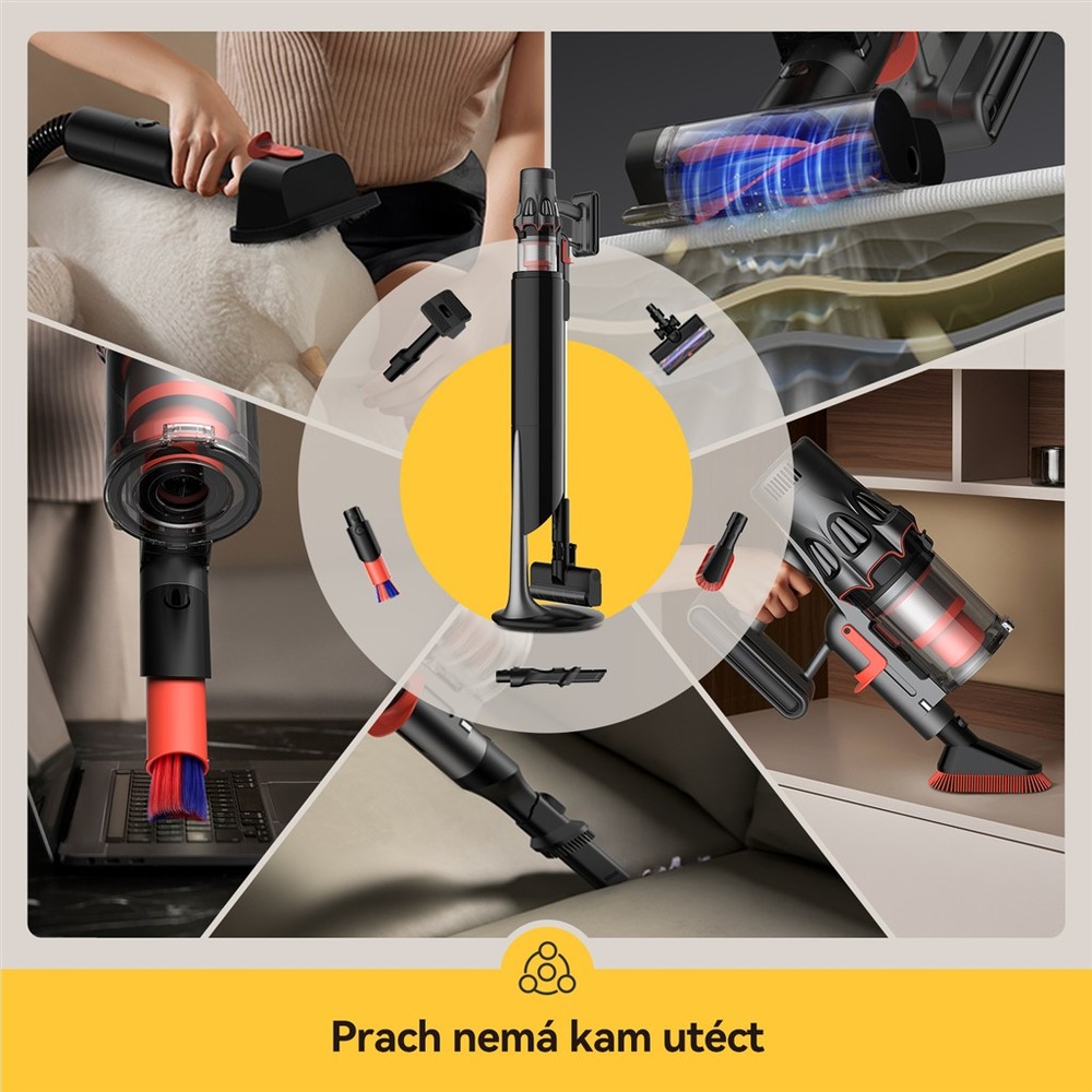 Tyčový vysavač Deerma DEM-T50WStation šedý