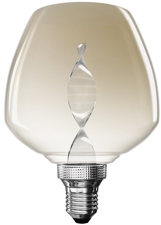 LED žárovka EMOS DECO S123 "DNA" vyzařuje teplou bílou barvu světla