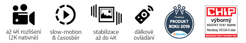 Webkamera Niceboy VEGA 6 star černá Webkamera Niceboy VEGA 6 star černá