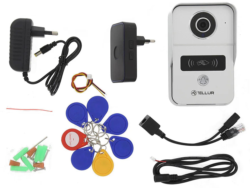Videozvonek Tellur WiFi Smart Video DoorBell šedý Videozvonek Tellur WiFi Smart Video DoorBell - šedý