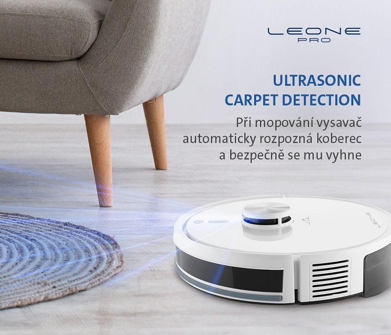 Robotický vysavač ETA Leone 5244 90000 bílý Robotický vysavač ETA Leone, elektronické mopování