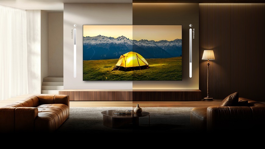 TV Hisense 100U7Q, adaptivní senzor