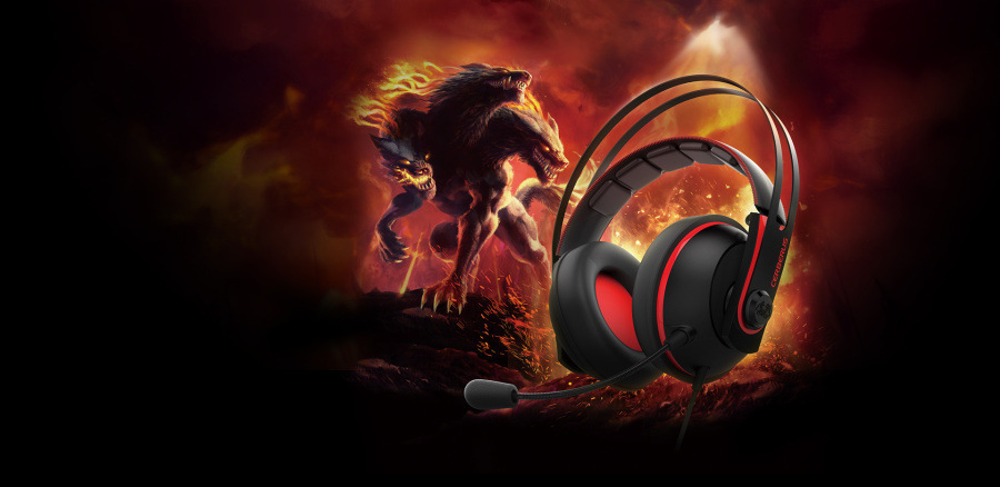 Headset Asus Cerberus Gaming V2 červený