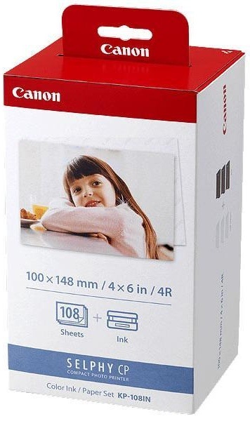 Fotopapír Canon KP-108,10x15 cm, 108 listů pro Selphy