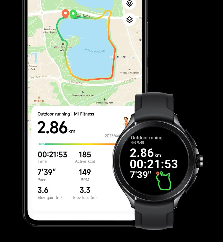 Chytré hodinky Xiaomi Watch 2 Pro 46mm - Black / Black Sport Band
