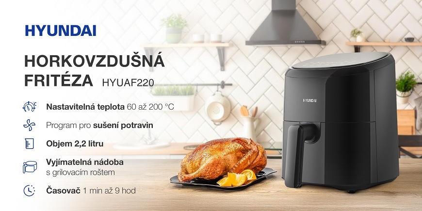 Horkovzdušná fritéza Hyundai, funkce