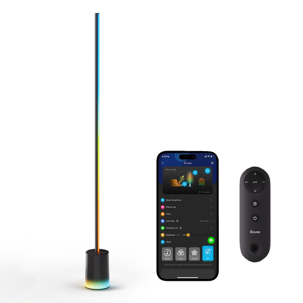 Stojací lampa Govee Smart LED, RGBICWW + ovladač (Matter)