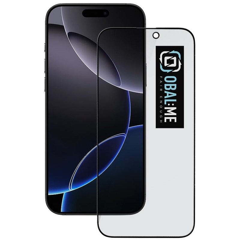 Tvrzené sklo Obal:Me Privacy 5D na Apple iPhone 16 Pro Max - černé