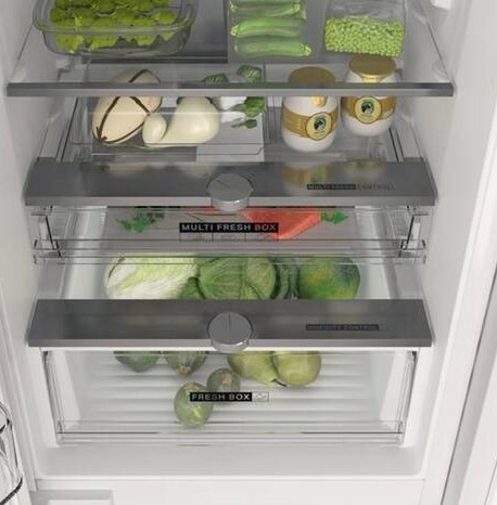 Chladnička kombinovaná Whirlpool WHC20 T352, NoFrost vestavná, Multi Fresh Box