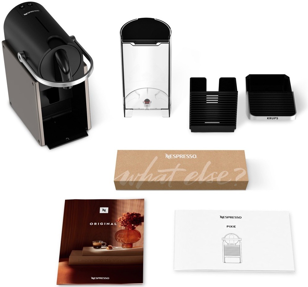 Kapslový kávovar Krups Nespresso Pixie XN306T10 titanium