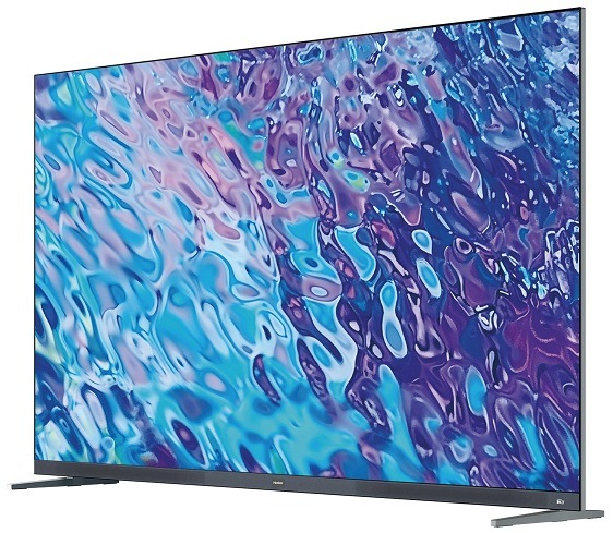 Televize Haier s barevnou strukturou na displeji