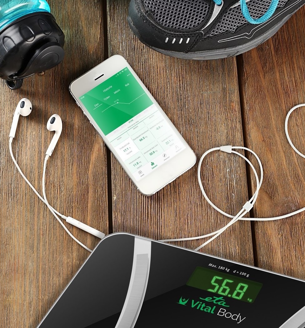 Osobní váha ETA Vital Body s aplikací 6780 90000 černá