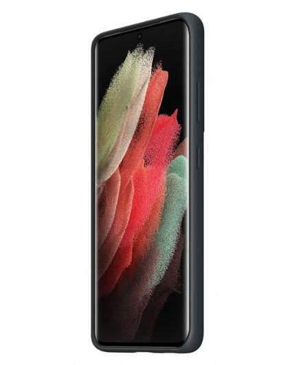 Kryt na mobil Samsung Silicone Cover na Galaxy S21 Ultra 5G černý