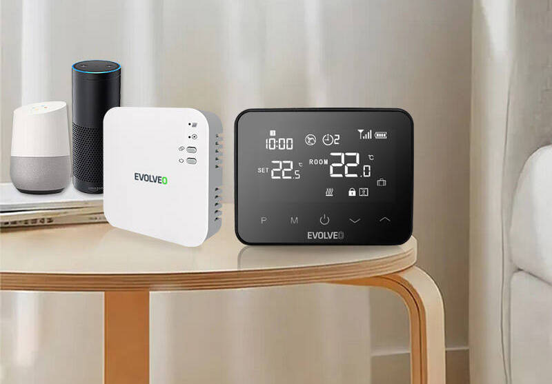 Termostat Evolveo Thermal, bezdrátový, programovatelný černý Termostat Evolveo Thermal, bezdrátový, programovatelný černý