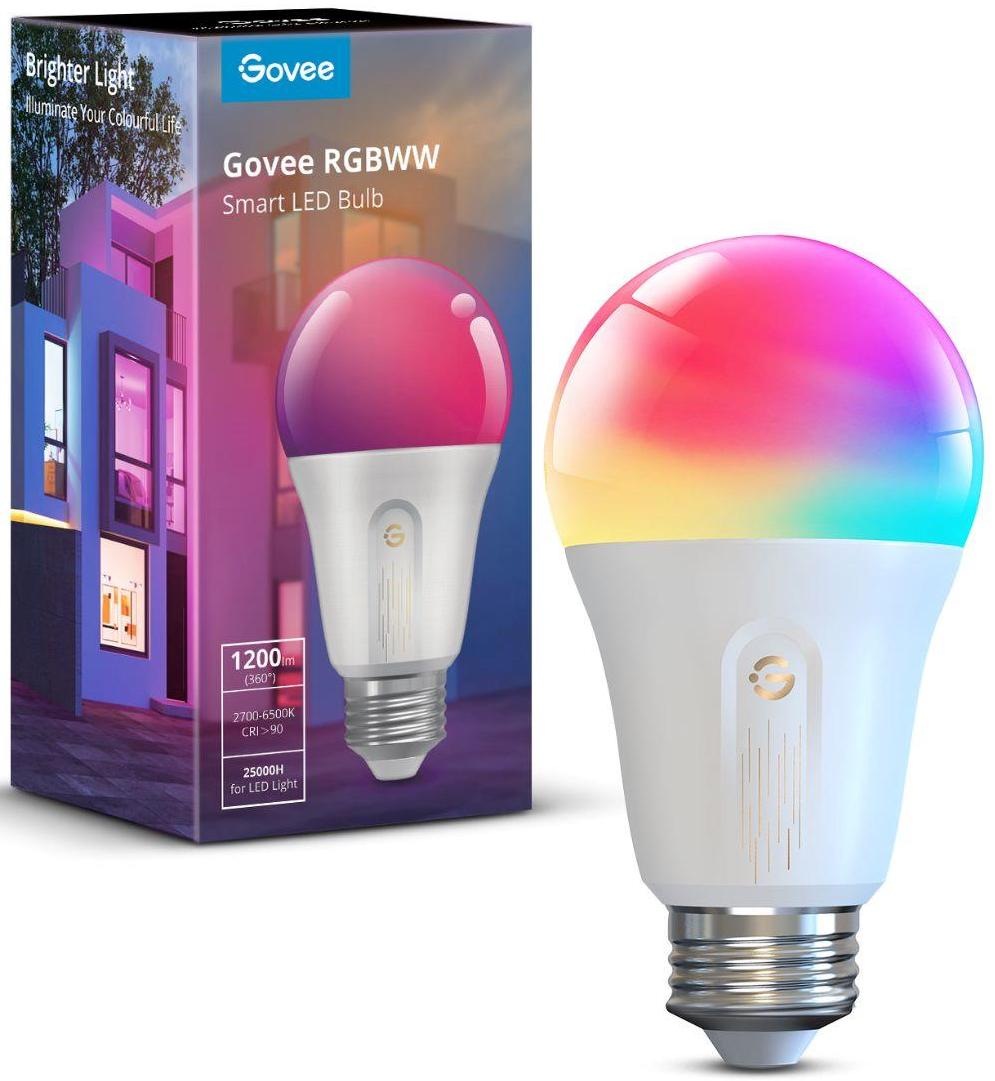 Chytrá žárovka Govee E27, RGBWW, 12W-85W, 1200lm, Long Life