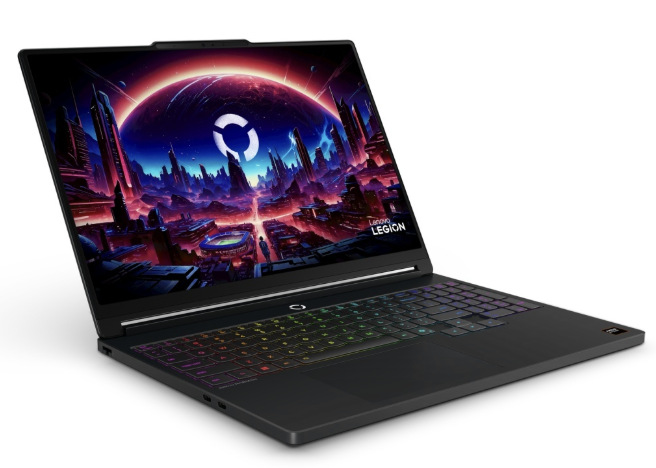 Notebook Lenovo Legion 5 15AHP11 z levé strany s OLED displejem a RGB klávesnicí