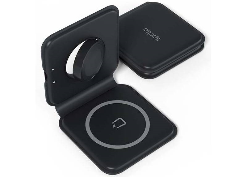 Bezdrátová nabíječka Spello by Epico 2v1 Portable Wireless, skládací černá Bezdrátová nabíječka Spello by Epico 2v1 Portable Wireless, skládací černá