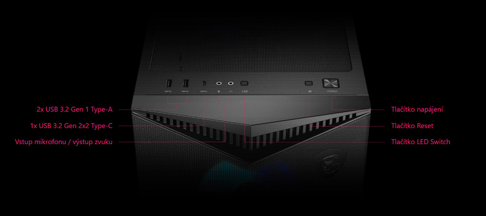Case MSI MPG GUNGNIR 300R AIRFLOW černá Case MSI MPG GUNGNIR 300R AIRFLOW černá
