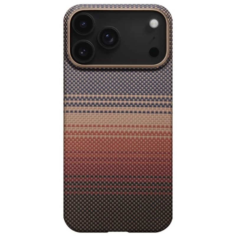 Kryt na mobil Pitaka Ultra-Slim Sunset na Apple iPhone 17 Pro - hnědý/oranžový