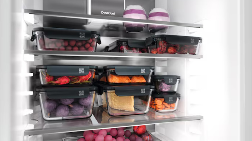Dóza na potraviny Miele Gourmet Box (velikost S) Miele Gourmet Boxy vyskládané v lednici