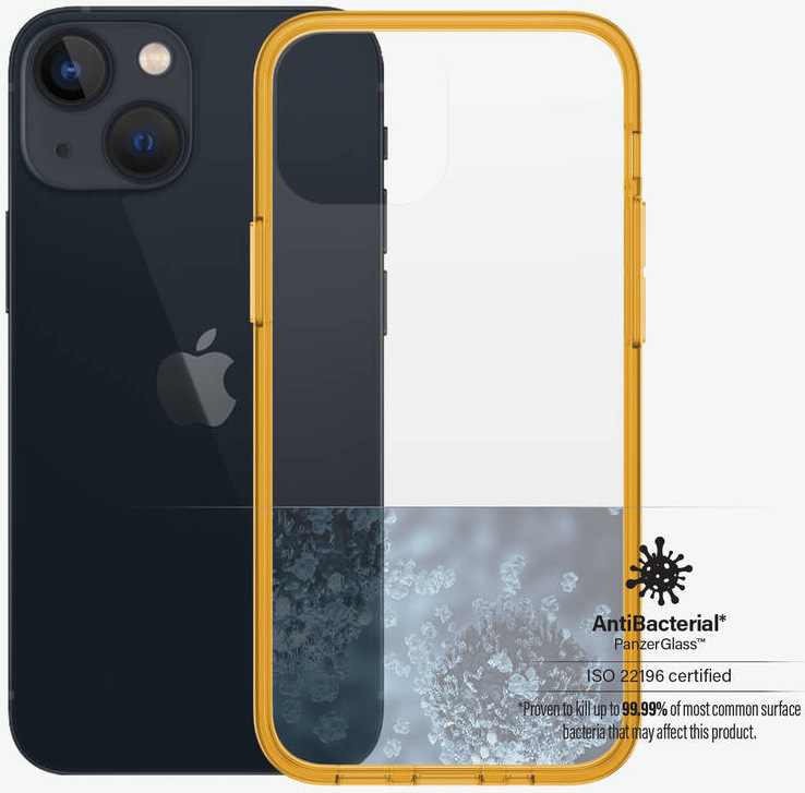 Kryt na mobil PanzerGlass ClearCaseColor na Apple iPhone 13 mini oranžový/průhledný Kryt na mobil PanzerGlass ClearCaseColor na Apple iPhone 13 mini oranžový/průhledný