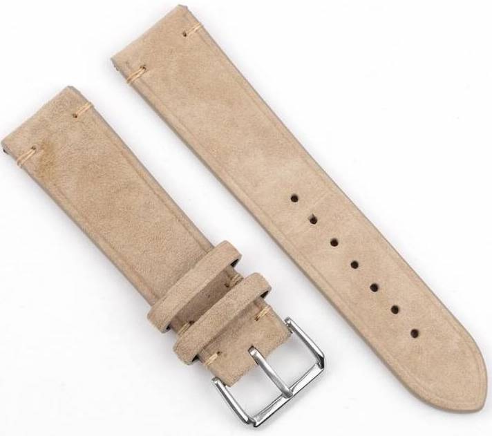 Řemínek RhinoTech univerzální Genuine Suede Leather Quick Release 22mm béžový