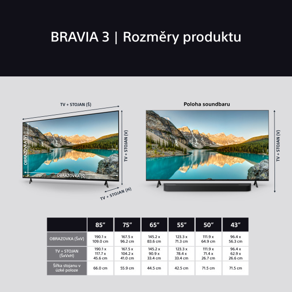 Televize Sony Bravia 3 85"