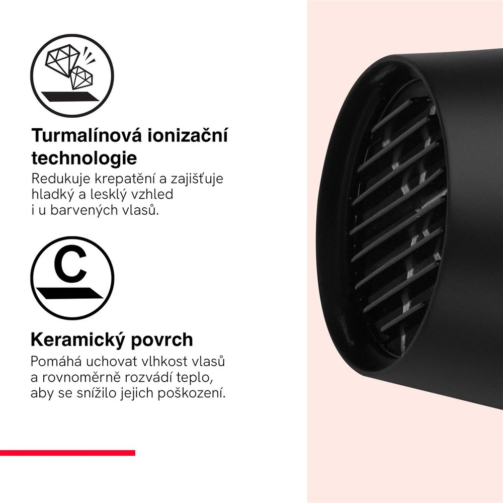 Fén Revlon RVDR5347E Easy Heat Ionic černý/růžový RVLRVDR5347E_05