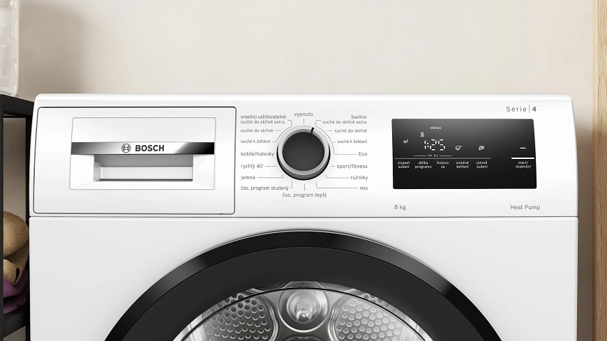 Přední panel sušičky Bosch WTH85221CS