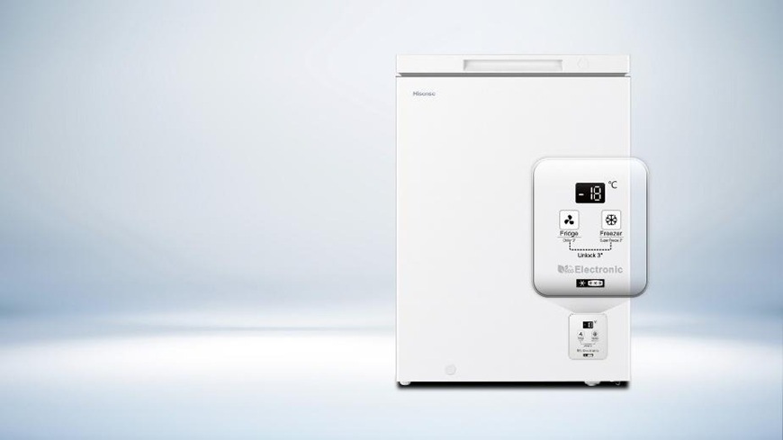 Mraznička Hisense FT282D4AWYLA bílá Pultová mraznička Hisense s elektronickým ovládacím panelem.