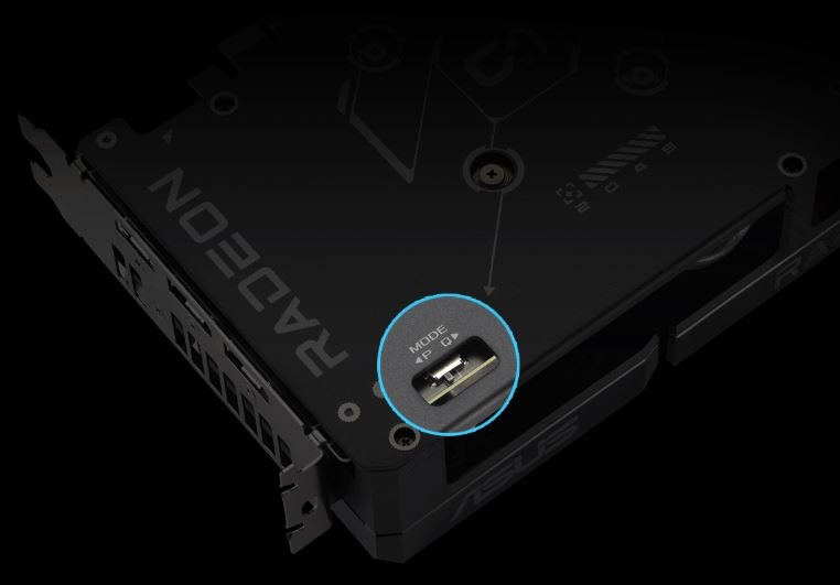 Grafická karta Asus Radeon RX 9060 XT DUAL 16GB černá Dual BIOS grafické karty Asus