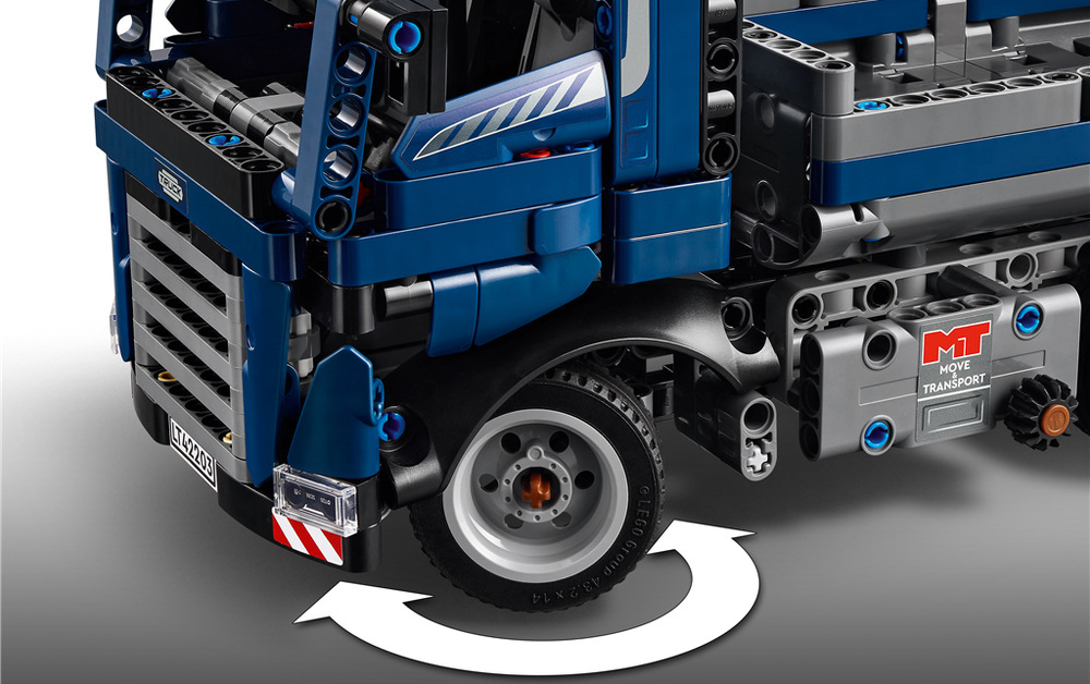 Stavebnice LEGO® Technic 42203 Nákladní sklápěč Digitální průvodce LEGO Builder umožňuje model prohlížet ve 3D, sledovat postup a lépe pochopit umístění dílků.